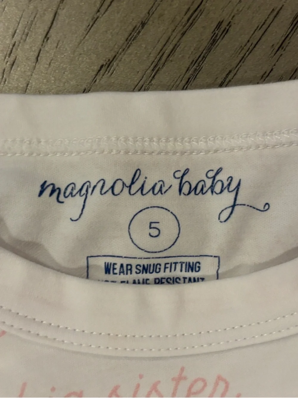 Magnolia Kids White Pajama Set with Pink 